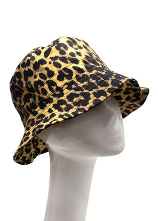 Ganni Leopard Bucket Hat Size S