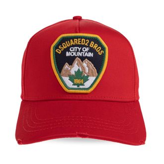 Dsquared2 Baseball Cap - Heren - Petten - Rood - ONE Size - Katoen - Accessoires