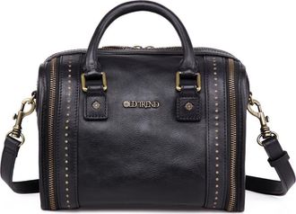OLD TREND Mini Trunk Leather Crossbody Bag in Black at Nordstrom Rack