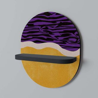 OEM Estanter&iacute;a Ovalada Borde Independiente Negra