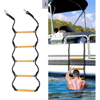 OEM Escalera De 5 Pelda&ntilde;os Para Botes, Escalera De Cuerda Marina, Escalera De Bomberos, Ayuda Para Escalar En La Caza, Escalera Plegable Para Botes, Escal