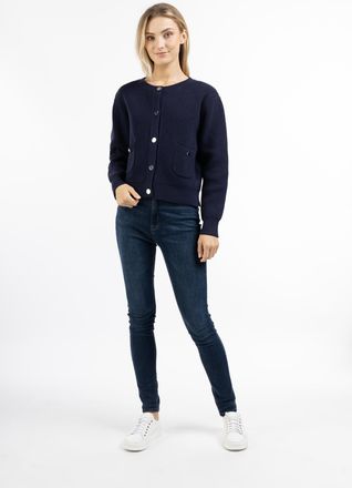 Dreimaster Dreimaster Vest met knopen Dames marine