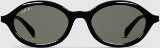 Gucci Round Frame Sunglasses, Black