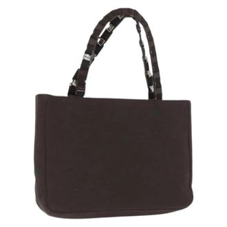 Ferragamo Pre-owned Handtas - Dames - Vintage Schoudertas - Bruin - ONE Size - Nylon - Vintage