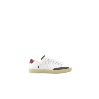 Carolina Herrera Sneakers, female, White, 6 UK, Leather Trainers with Initials and Contrast Heel