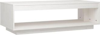 vidaXL Coffee Table White 110x50x33.5 cm Solid Pinewood vidaXL