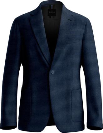 HUGO BOSS C Hanry J 233 Jas - Heren - Blazers - Blauw - 2XL - Katoen - Jassen