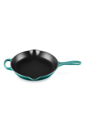 LE CREUSET Signature Handle 10 1/4 Inch Enamel Cast Iron Skillet in Riviera at Nordstrom