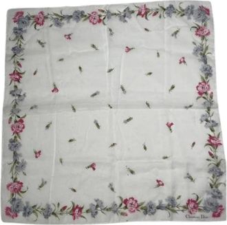 Dior Pre-owned Scarves, female, Multicolor, Size: ONE SIZE Pre-owned Vintage Silk Scarf