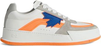 Dsquared2 Canadian panelled leather sneakers - men - PVC/Cotton/Calf Leather/Calf Leather/Polyurethane/Elastodiene - 45.5 - White