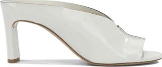 Del Carlo DEL Carlo, Schoenen, Dames, Wit, 39 EU, Leer, Mules met sculpturale hak