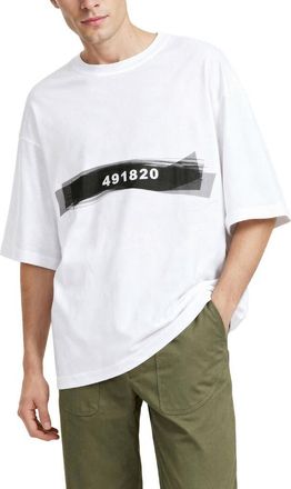 D.RT Encrypted Graphic T-Shirt in White at Nordstrom, Size Xx-Large