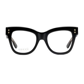 Gucci Cat-eye montuur met gedurfd volume en textuur - unisex - Brillen - Zwart - ONE Size - Accessoires