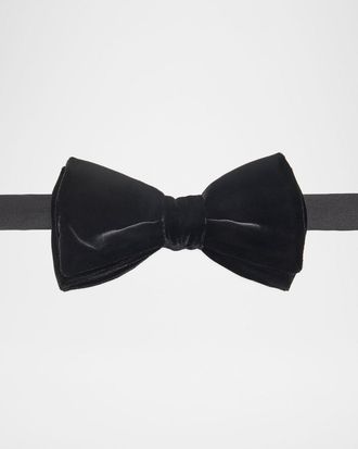 Versace Men & apos;s Solid Velvet Bow Tie