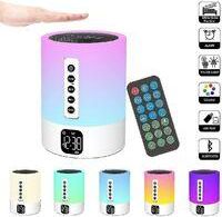 OEM L&aacute;mpara De Noche Con Altavoz Bluetooth, Generador De Ruido Blanco, L&aacute;mpara De Mesita De Noche T&aacute;ctil Con Despertador Y Altavoz Bluetooth, Mesa De Dorm