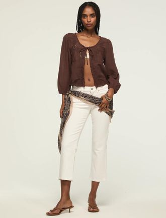 Lucky Brand Womens Mid Rise Sweet Crop
