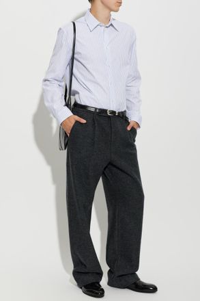 Jil Sander Wool Trousers With Pleats, Mens, Grey