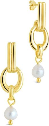 Sterling Forever 7-9Mm Pearl Giselle Door Knocker Stud Earrings