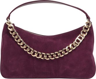 Twinset Tassen, Dames, Paars, ONE Size, Leer, Liliane Schoudertas