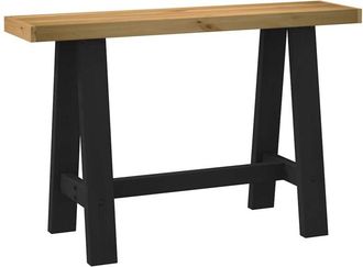 vidaXL Vidaxl - Mesa Consola Noain Patas En A Madera Maciza Pino 120x30x75 Cm