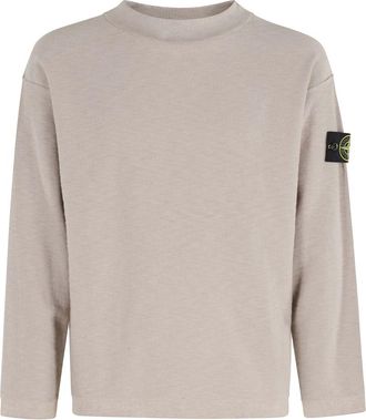 Stone Island Patch Sweater - Heren - Ronde hals truien - Beige - S - Truien & Vesten