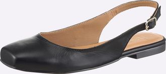 Heine Ballerina HEINE, Damen, Gr. 35, schwarz, Glattleder, Leder, Rindsleder, Schuhe Ballerina