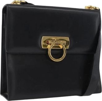 Ferragamo Pre-owned Cross Body Bags, female, Black, Size: ONE SIZE Pre-owned Shoulder Bag