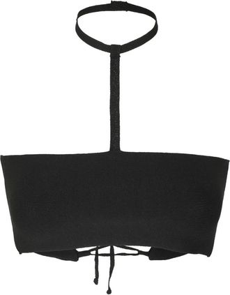 ADĀMO Andrea Adamo Sleeveless Tops, female, Black, Size: XS Knit Ribbed Top