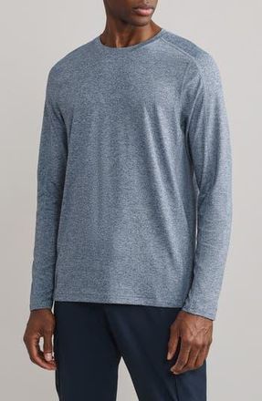 Rhone Invictus Long Sleeve Training T-Shirt in True Navy Heather at Nordstrom Rack, Size Small