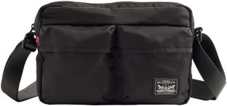 Levi's Schultertasche LEVIS, Damen, Gr. B/H/T: 25cm x 17cm x 5cm, schwarz (caviar), Web, Kunstfaser, Taschen Schultertasche, mit 2 Vordertaschen