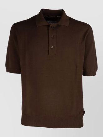 Zanone polo shirt short sleeves ribbed cuffs