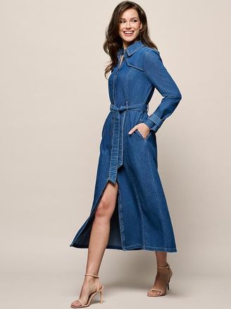 Mart Visser Troy Denim Jurk Medium Blauw Denim