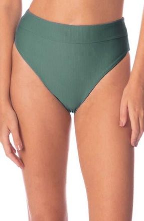 Maaji Eucalyptus Green Suzy Q Reversible High Waist Bikini Bottoms at Nordstrom Rack, Size X-Small