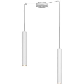 Top-Light Lampadario Industrial-Minimal Xeana Metallo Bianco 2 Luci Gu10
