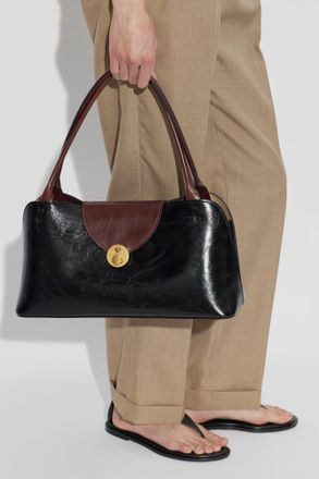 Versace Leather Vivian Medium, Womens, Black