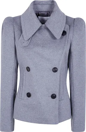 7 For All Mankind Jacket Double Breasted High Shoulder