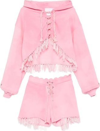 LouLou Tuta corta con frange - Rosa