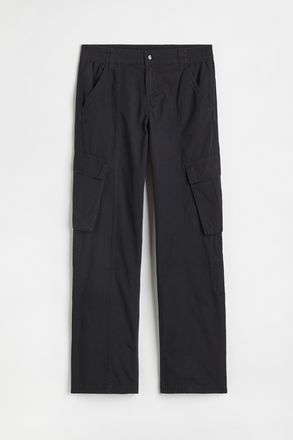 H&M Cargohose aus Canvas - Schwarz