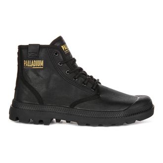 Palladium Coated Hi Ankle Boots in Black - male - Palladium - Lace-up Boots - Black - 10 1/2 UK - Shoes