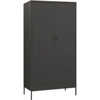 vidaXL Wardrobe Anthracite 90x50x180 cm Steel Vidaxl