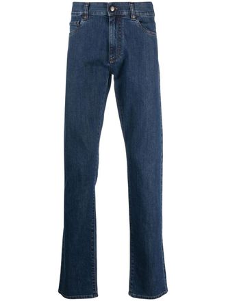 Canali Pantaloni dritti con applicazione - Blu