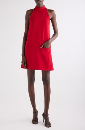 Courrèges Heritage Crepe A-Line Dress in Ruby at Nordstrom, Size 6 Us