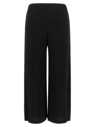 Issey Miyake Pleated Recycled Polyester Trousers - Black