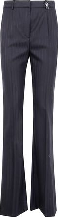 Versace Informal Pant Responsible Wool Tonal Pinstripes