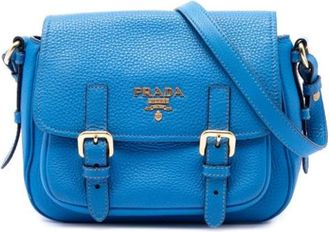 Prada Pre-owned Cross Body Bags, female, Blue, Size: ONE SIZE Pre-owned Crossbody Bag