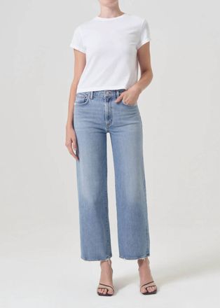 A Gold E Harper Crop Mid Rise Wide Leg Jeans In Hassle