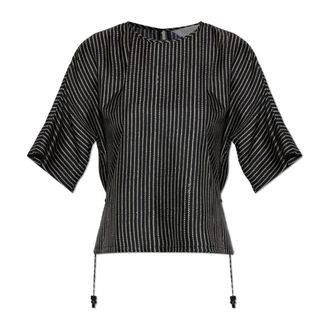 Max Mara T-Shirts, female, Black, Size: 2XS Nordica Silk Top
