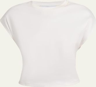 Proenza Schouler Reeva Gathered Crewneck Tee