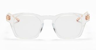 Akoni Wise - Crystal Clear - Brushed White Gold (48) Glasses