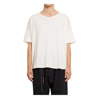 Jan-Jan Van Essche T-Shirts, male, White, L, Cotton Crew Neck Tee